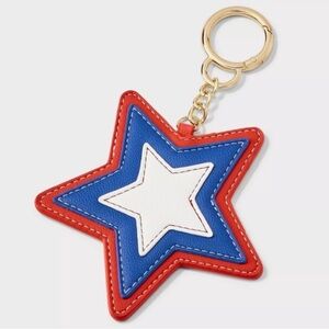 Universal Thread Red White & Blue Star Keychain